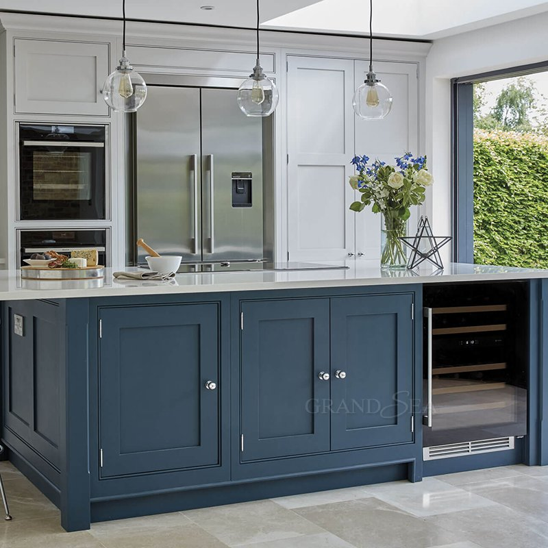 European Style 3D/4D Design Kitchen Cabinets with Aluminum Frame Glass Design Kitchen Cabinet