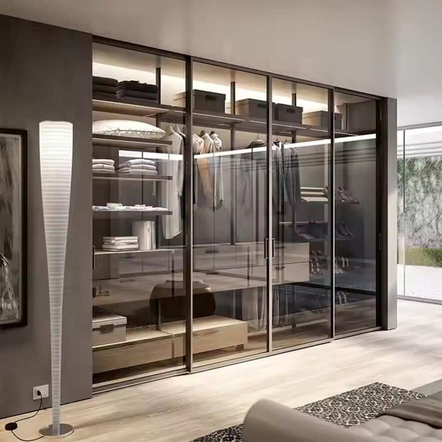 Aluminium Kitchen Cabinet Profile Glass Door Frame Profiles for Wardrobe Alumino Profil