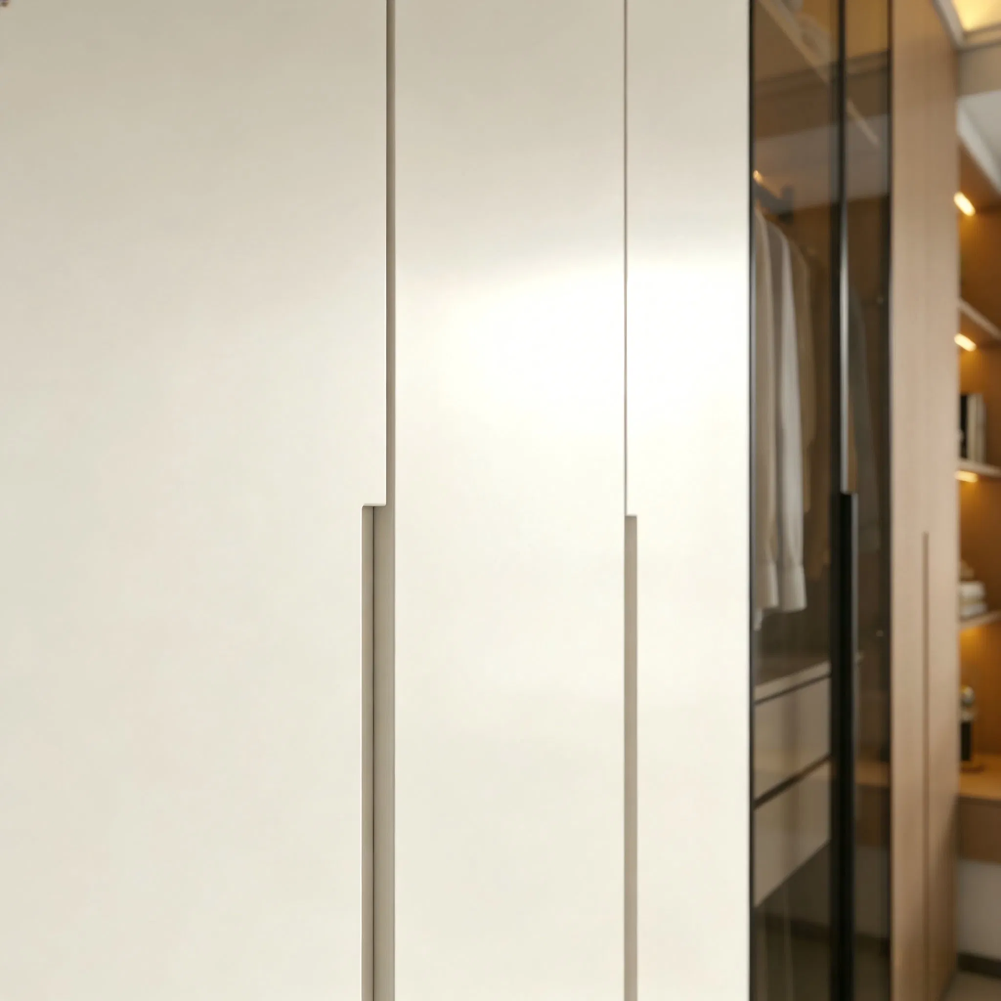 Modern Modular Wardrobe System with Sliding Doors and Custom Internal Storage Layout
