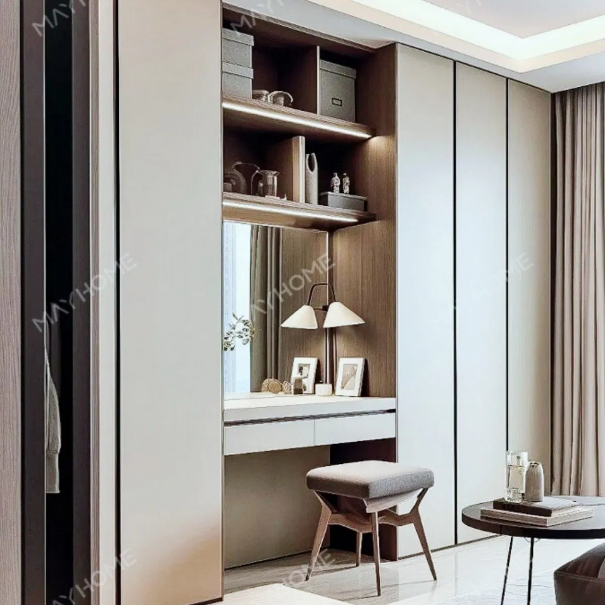 UV Protection CNC Processed Soft-Close Doors Chemical Free Bedroom Closet System with Factory Price