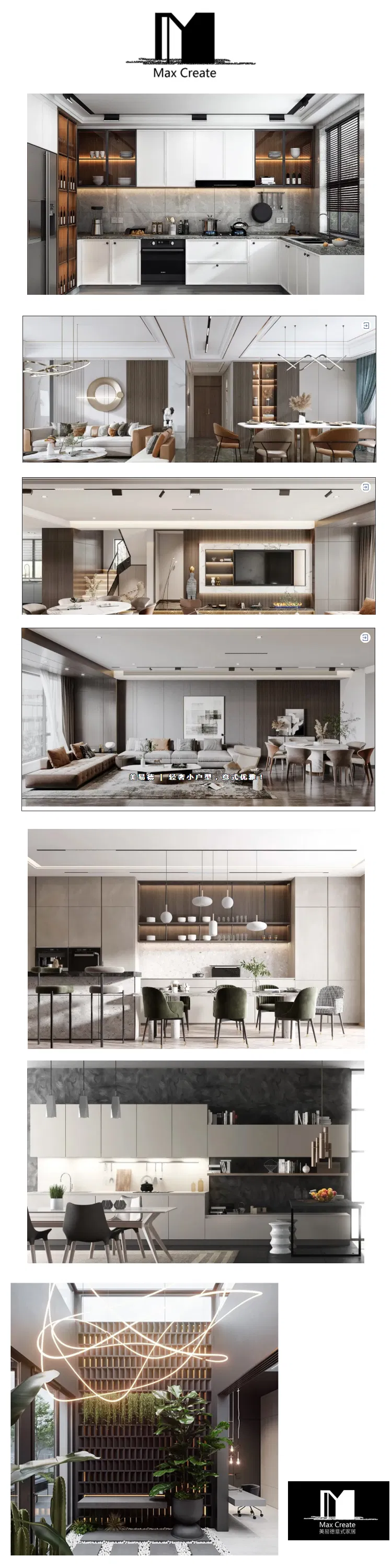 Detailed Kitchen Cabinet View