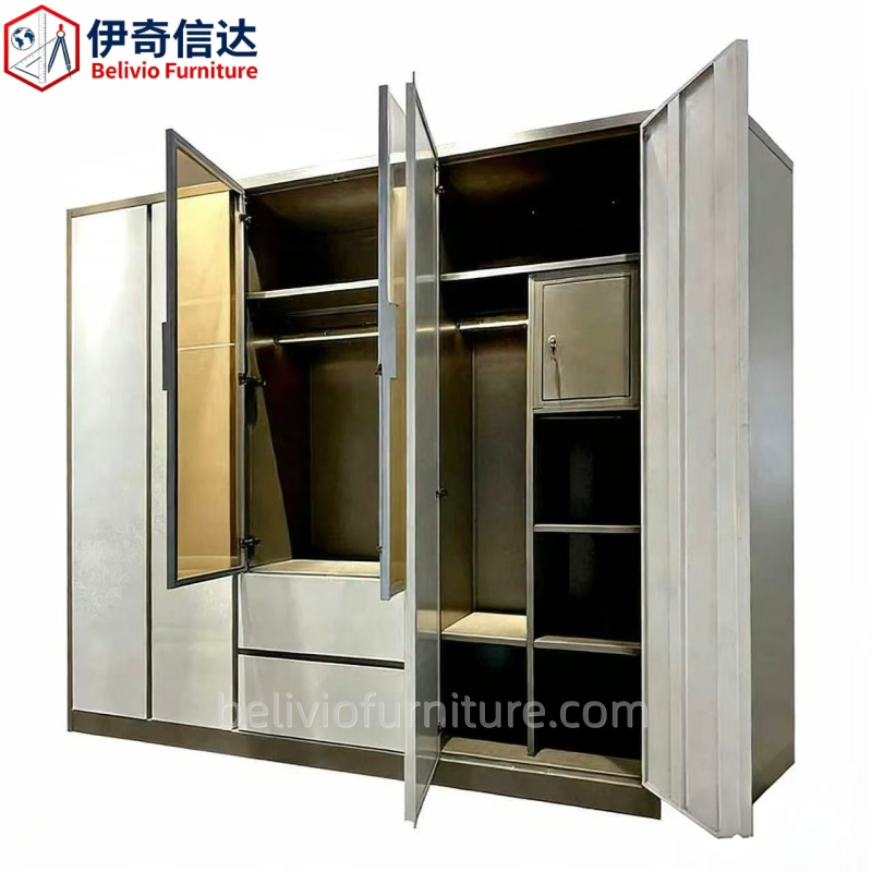 Modern Luxury 6 Door Closet Bedroom Closet and Modular Closet Storage Cabinet