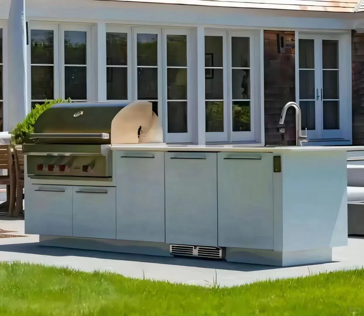 2024 High Quality Stainless Steel Aluminum Frame Outdoor Kitchen Cabinet