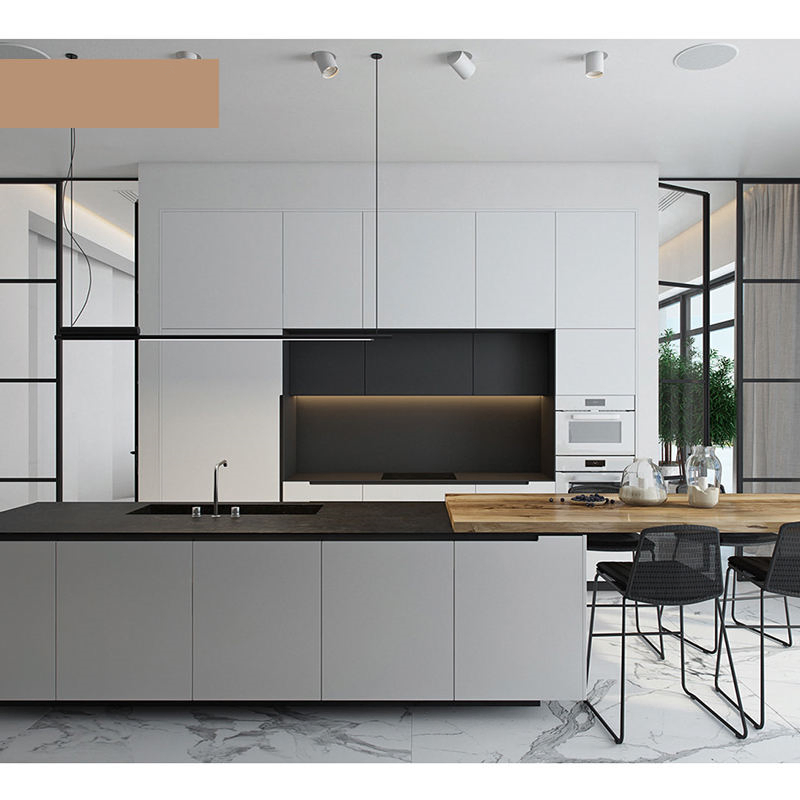 Custom Design Unit with Lacquer Door for Home Furniture Modular Modern Kitchen Cabinet
