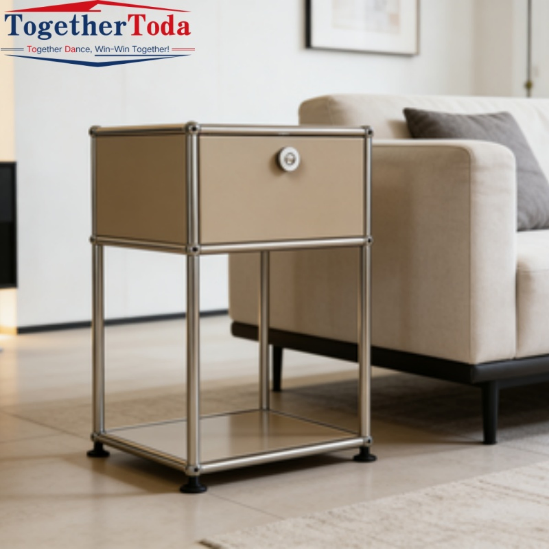 Multi-Purpose Minimalist Modular Storage Cabinet with Lockable Drawers and Open Shelves for Family Bedrooms and Living Rooms