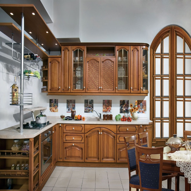 Kitchen Cabinet Glossy Finish Corner Cabinet Unit