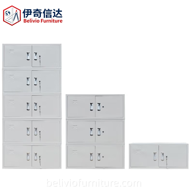 Lockable Steel Cabinet with Adjustable Shelves Multi Layers Metal Filing Cabinets Storage Cupboard Office File Cabinet