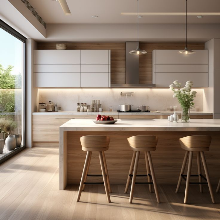 Cbmmart Customized White USA Mini Cupboard Solid Wood Color Modern Home Furniture Set Simple Modular Handleless Design Kitchen Cabinet