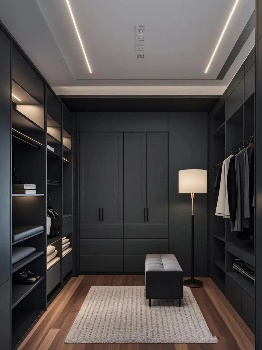 Luxury Modern Walk-in Closet Systems Custom Spacious Wardrobe Organizers Furniture