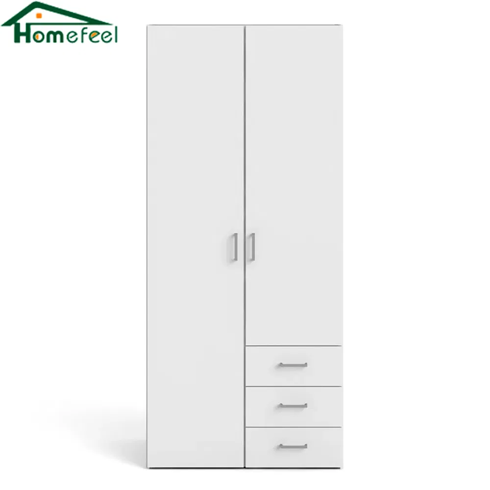 Customized Modern Wooden Cloakroom Closet Systems Home Furniture Closet Bedroom Double Wardrobe