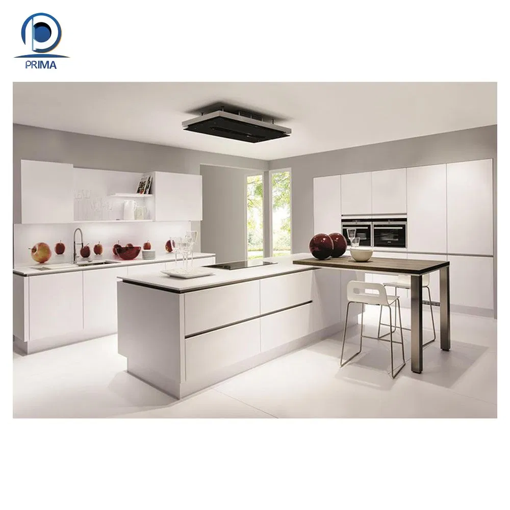 Modern Style Cabinets Lacquer Finish Matte Kitchen Cabinets Pantry Room