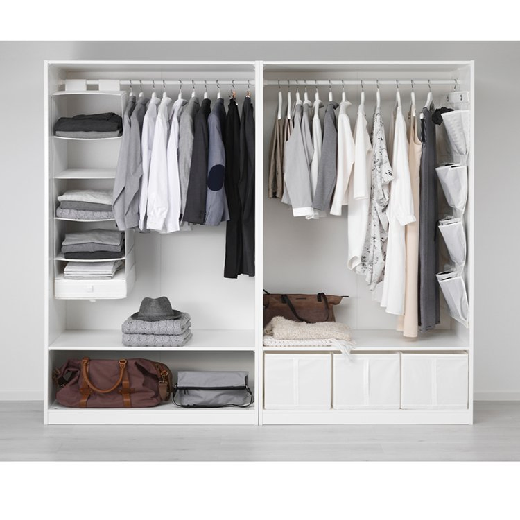 Beautiful Pivot Hinged Glass Door Display Wardrobe MDF Multi-Material Wardrobe