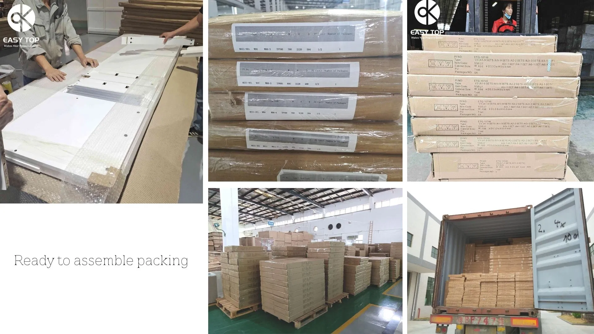 Beach Style L-Shaped Solid Wood Cupboard Handleless Design Tiers Display Shelf Kitchen Cabinets