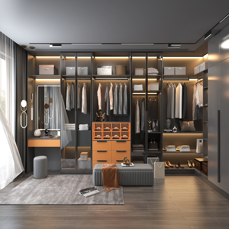 Custom Closet Planner Aberto Modern Hinge Sliding Glass Door Built in Children's Wardrobe Closet Organizing Systems