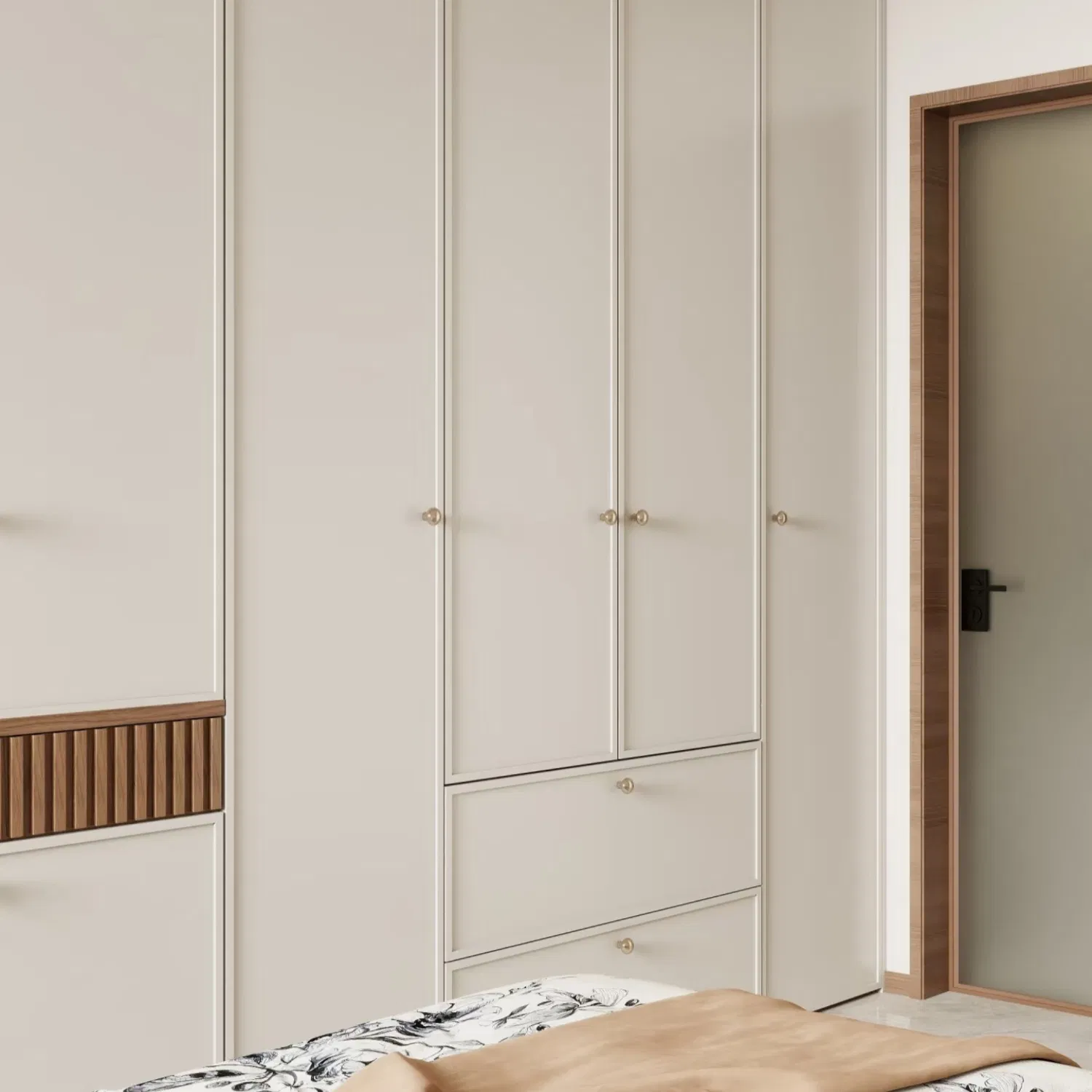 Custom High Quality Modern Wooden Walk in Storage Design Organizer System Island Center Closet Laminate Sliding Wardrobe Furniture