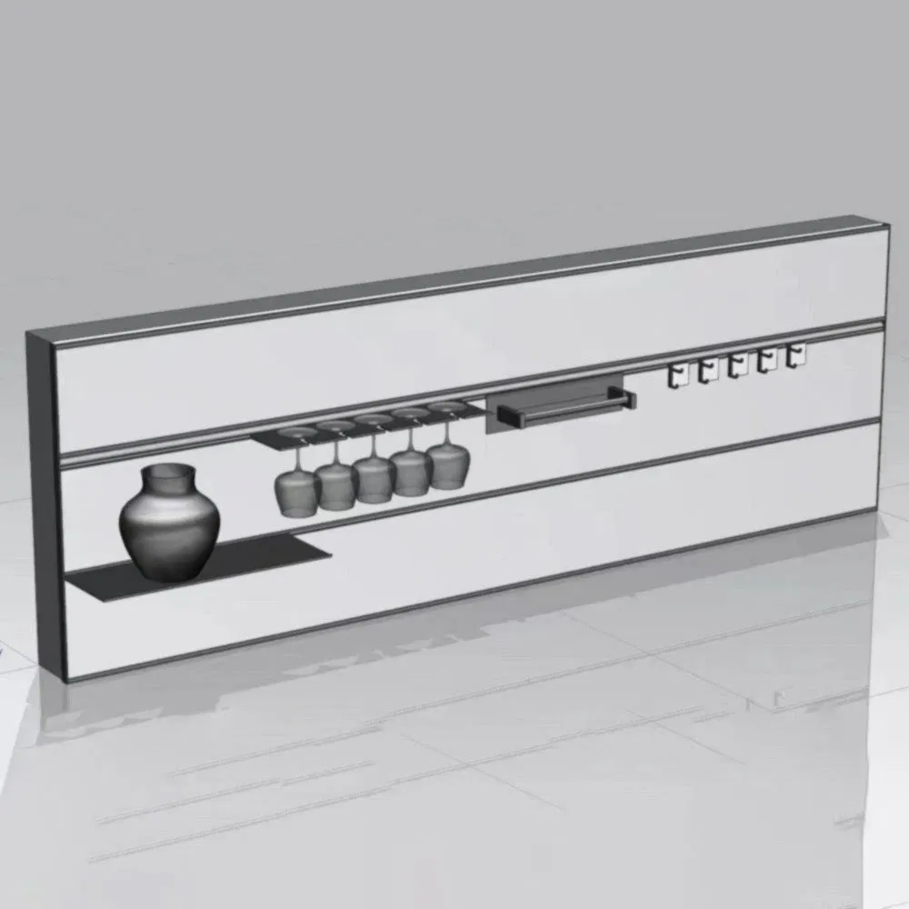 High Load-Bearing Capacity Modular Track Wall Storage System for Bedroom Bedside Table