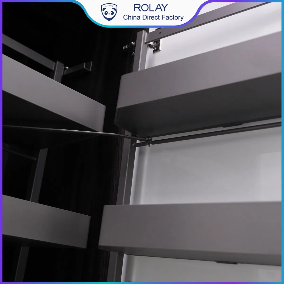 Smooth Sliding Rail Stable Shelf Placement Fade-Resistant Coating Modular Kitchen Cabinet System