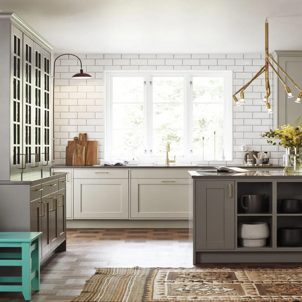 Lacquer Finish MDF Cheap Shaker Door Kitchen Wall Unit Luxury Wall Units Solid Wood Bookcase Wall Units