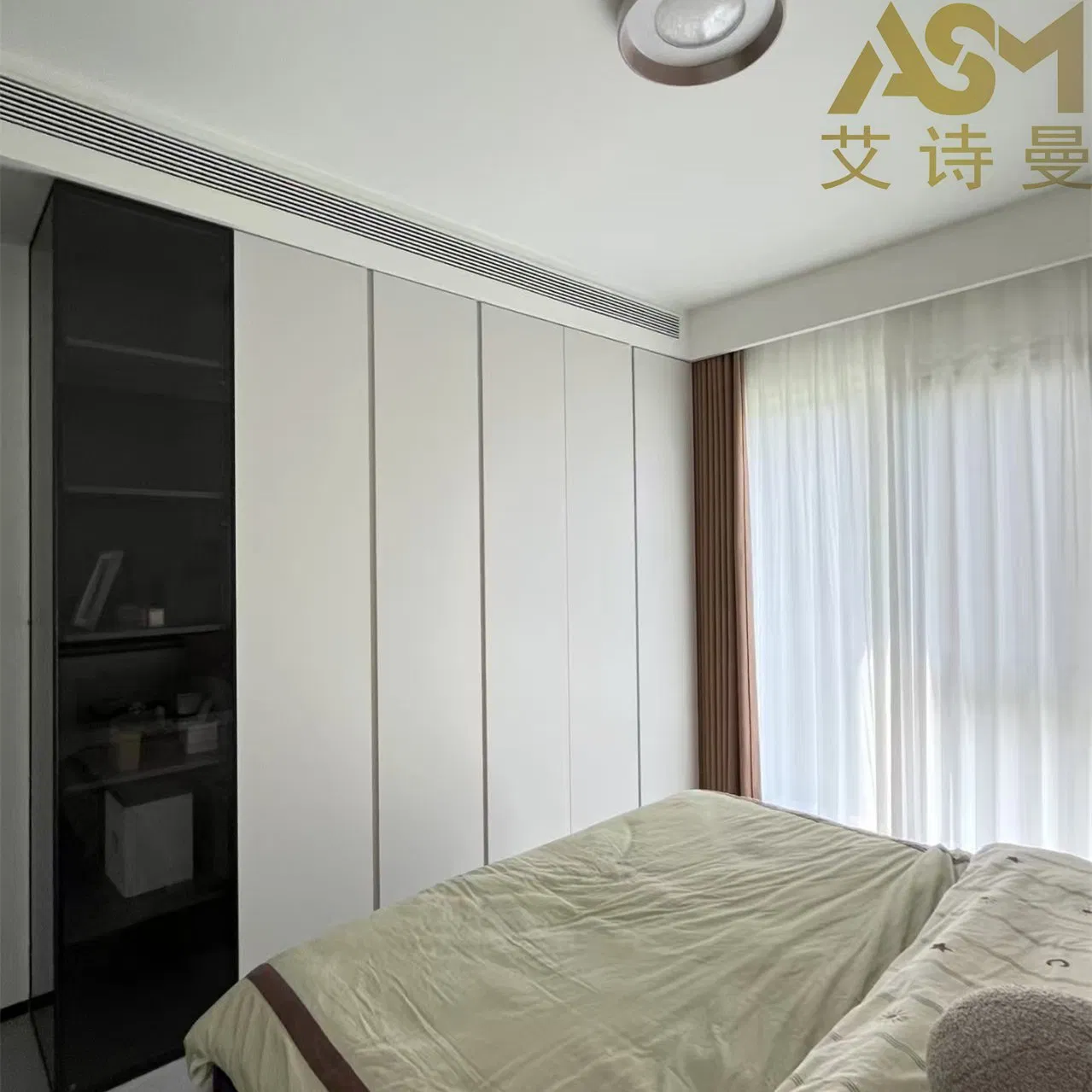 Modern Door Wooden Wardrobe Cabinets Bedroom Furniture Double Swing Door Wardrobe Closet Designs Furniture Wooden Hinged Particle Board Wardrobe