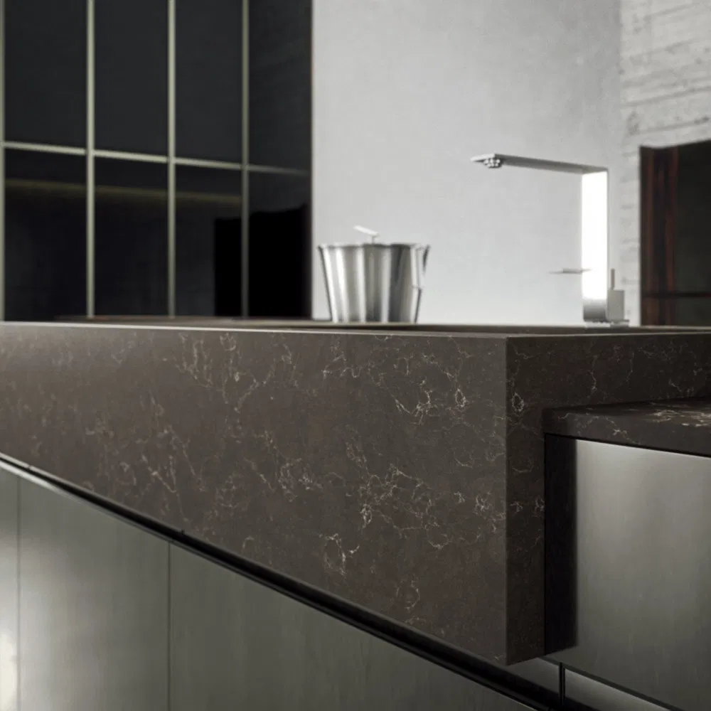 Moisture-Proof and Mildew-Proof Kitchen Furniture Design Modern Aluminum Frame Glass Cabinets for Prefabricated Residential Kitchens