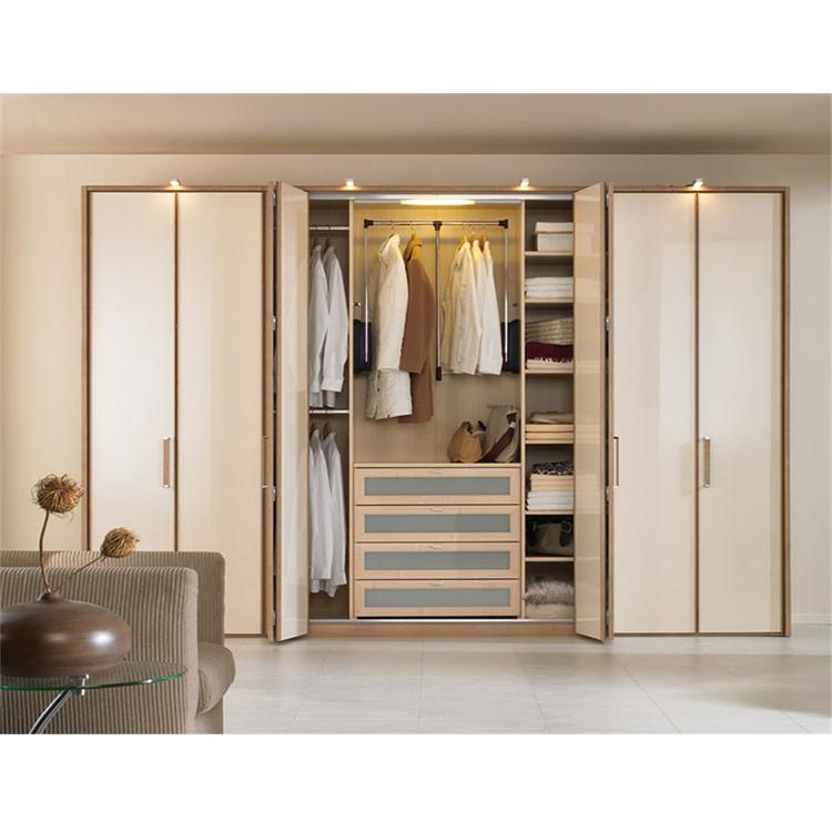 Beautiful Pivot Hinged Glass Door Display Wardrobe MDF Multi-Material Wardrobe