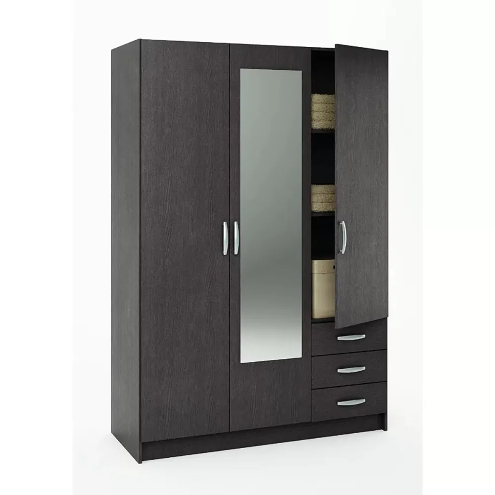 Wholesale Living Room Quality Furniture Wardrobe with Mirror Hinged Door