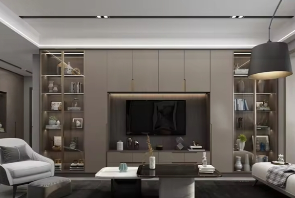 Modern Design Solid Wood Modular TV Cabinet Home Storage