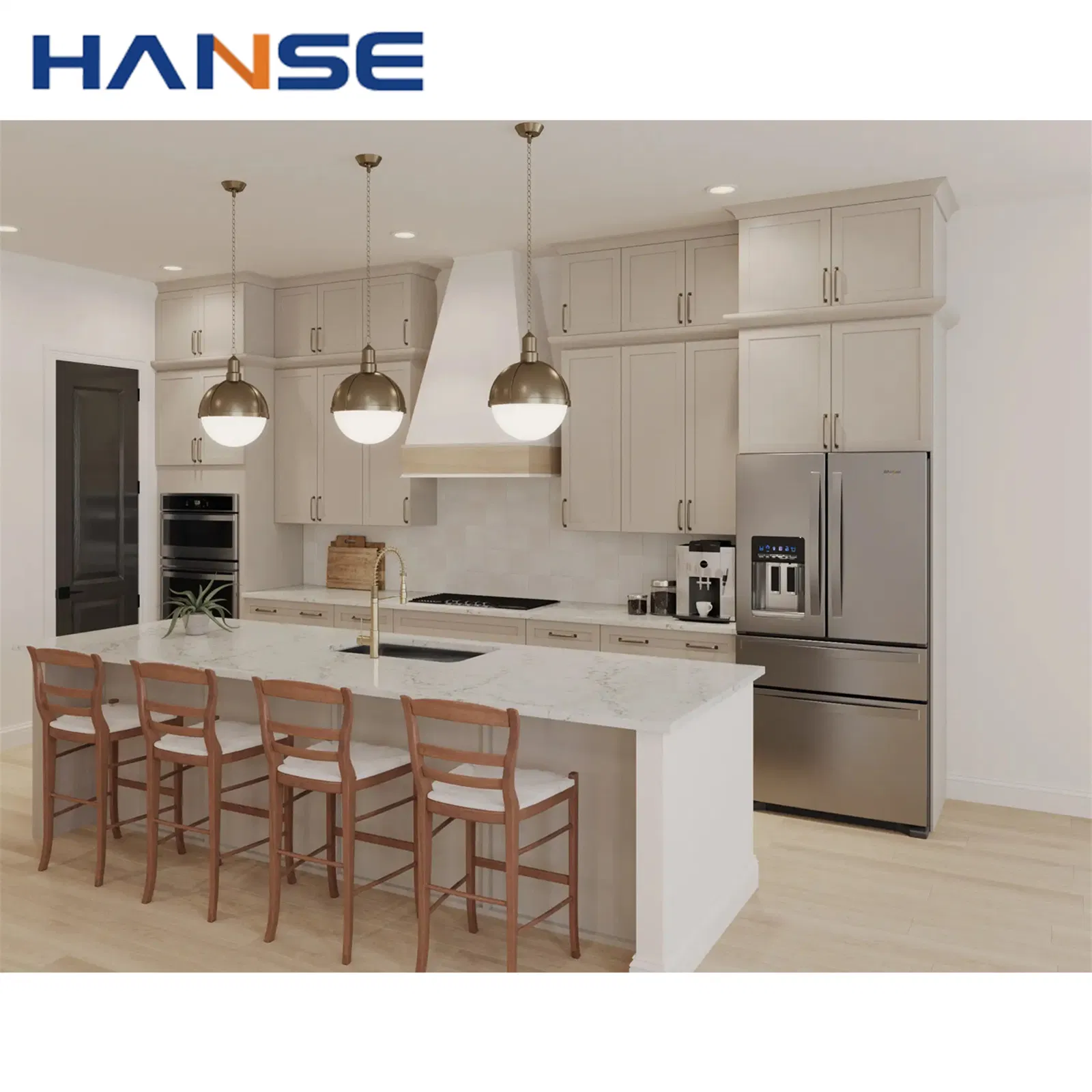 Factory Customized Design Modern Complete Sets Kitchen Cuisine Cabinets with Island