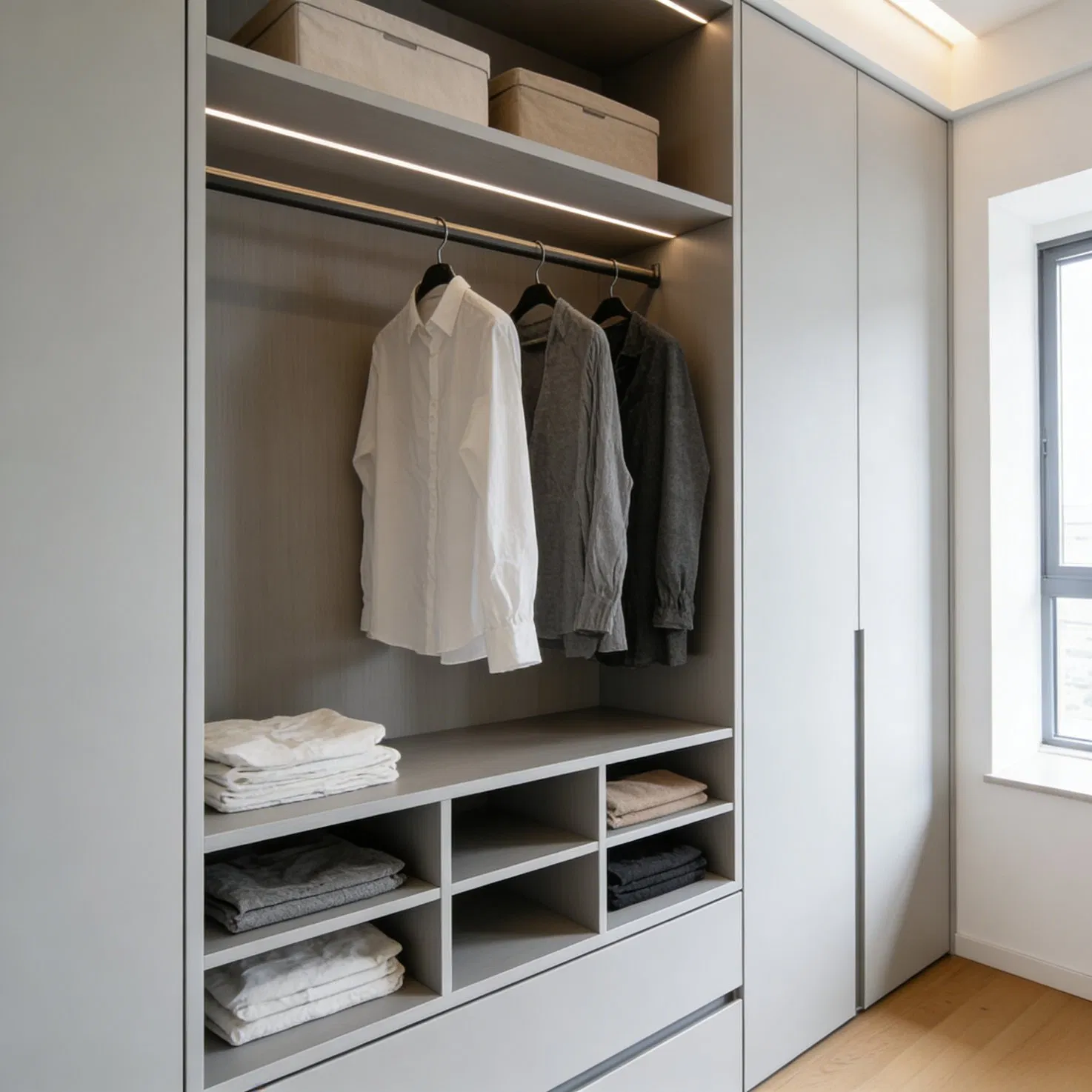 Modern European Wardrobe System for Residential Supply