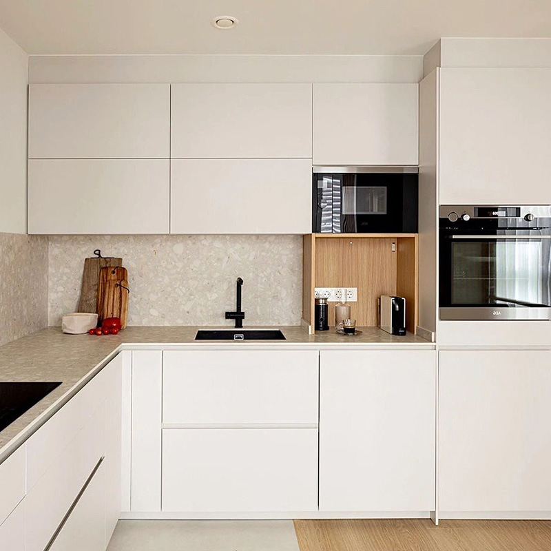 Solid Wood Shaker Style Pull-out Pantry Home Furniture Kitchen Cabinets Units