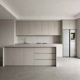 Modular Wholesale Anbangni Flat Pack / Assembled (Export Standard) Handleless Kitchen Cabinet Manufacturer