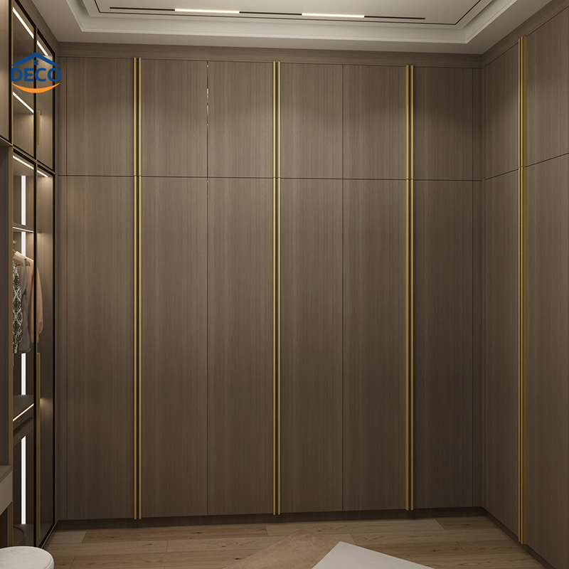 Elegant Bedroom Furniture U Shape Dressing Table Storage Systems Walk in Checkroom Wardrobe