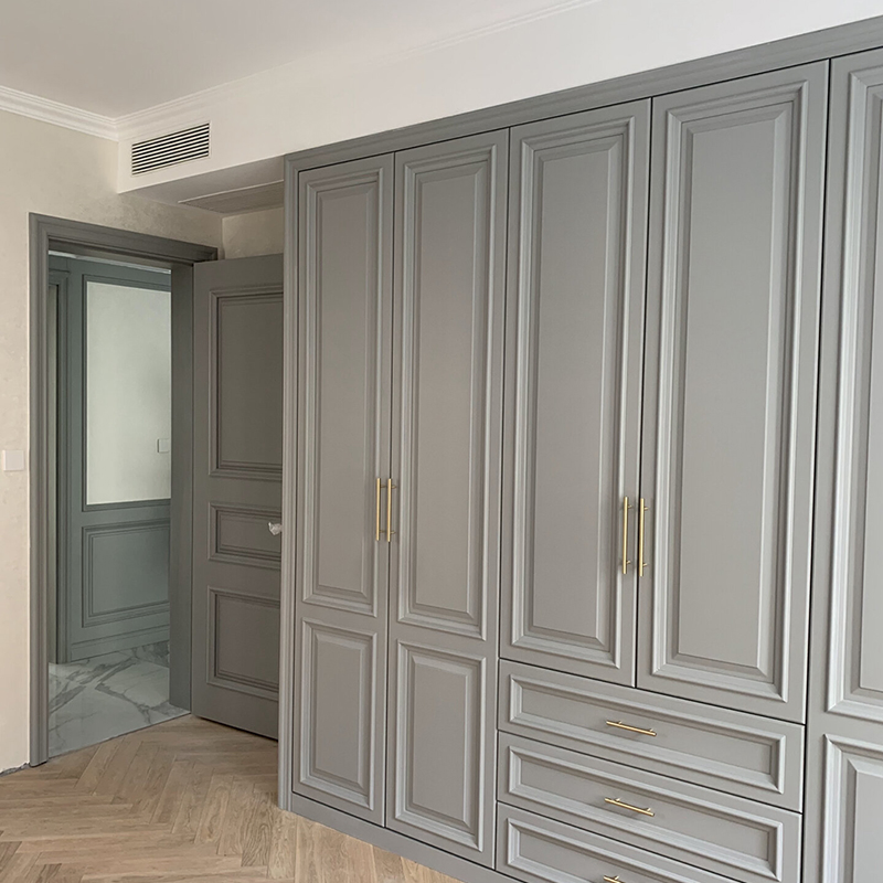 Wholesale Custom Modern Closet Wardrobe with Bridge Unit Versatile and Easy-Opening Hinged Door Designs for Any Room and Dormitory