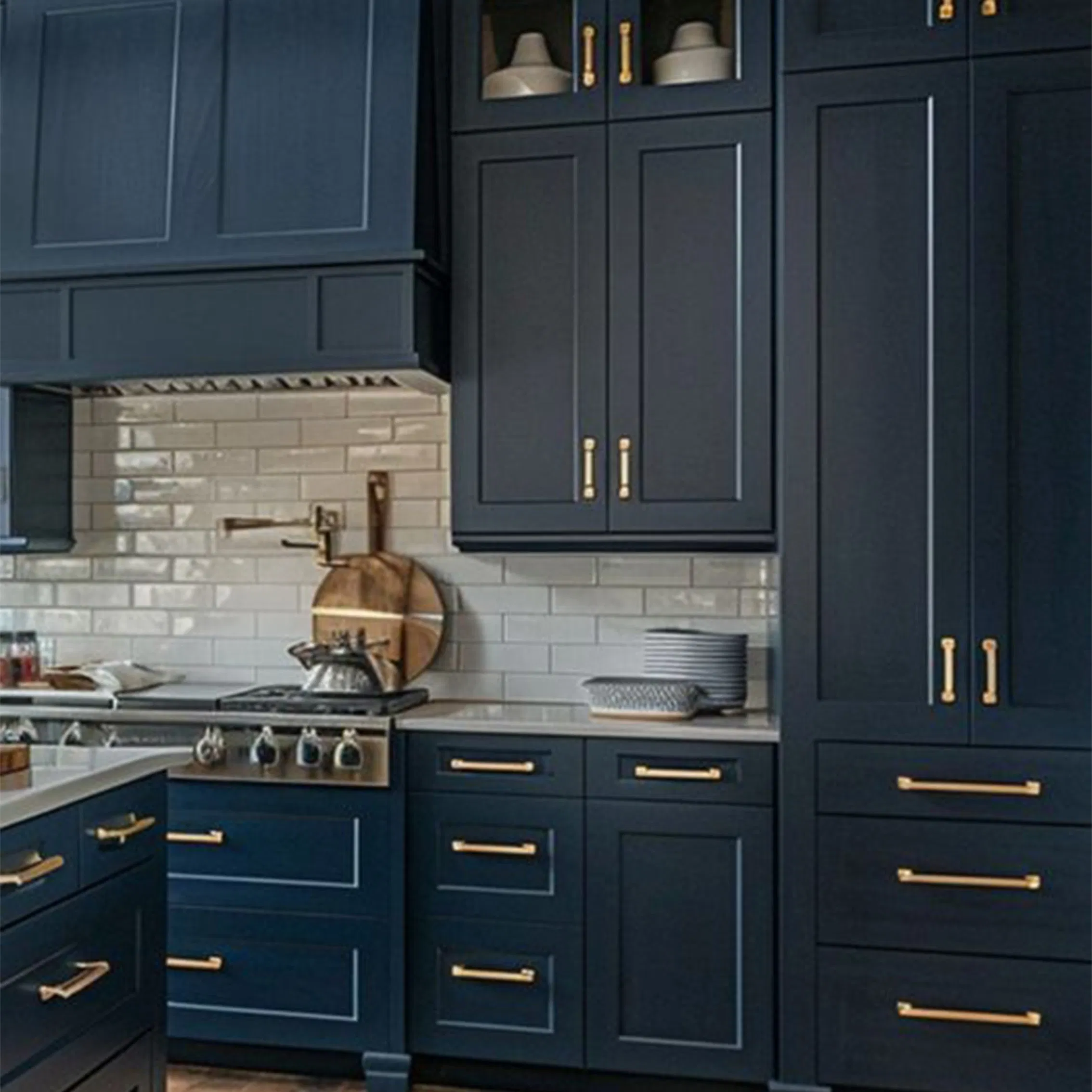 Upper Kitchen Cabinets Kitchen-Unit for Vacuum Furniture Fabricado En China Cocina Furniture