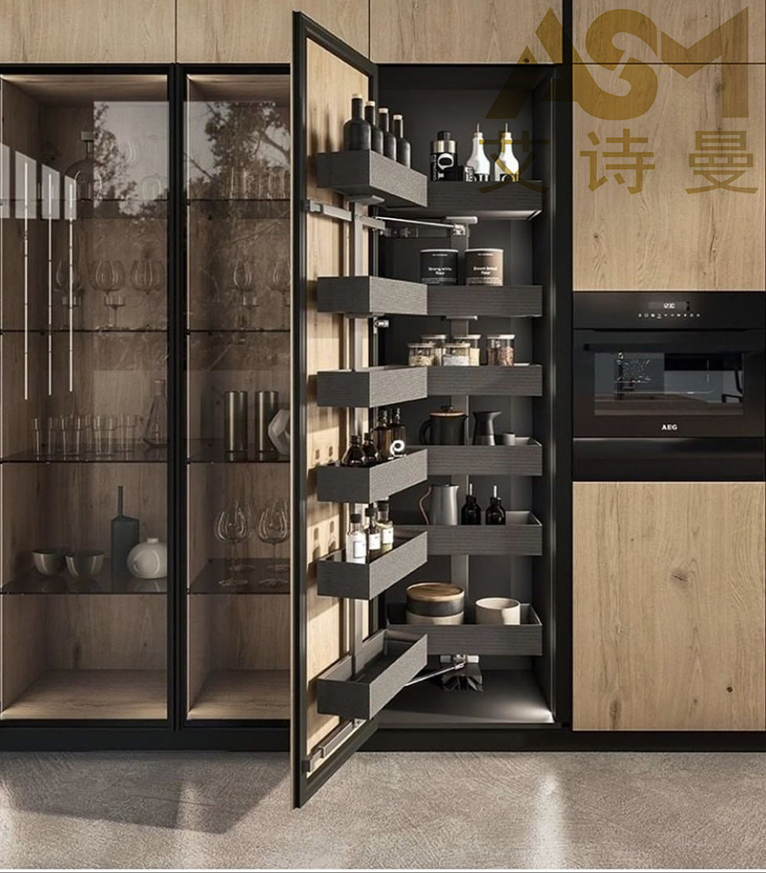 Modular Kitchen Cabinet System for Flexible Layouts