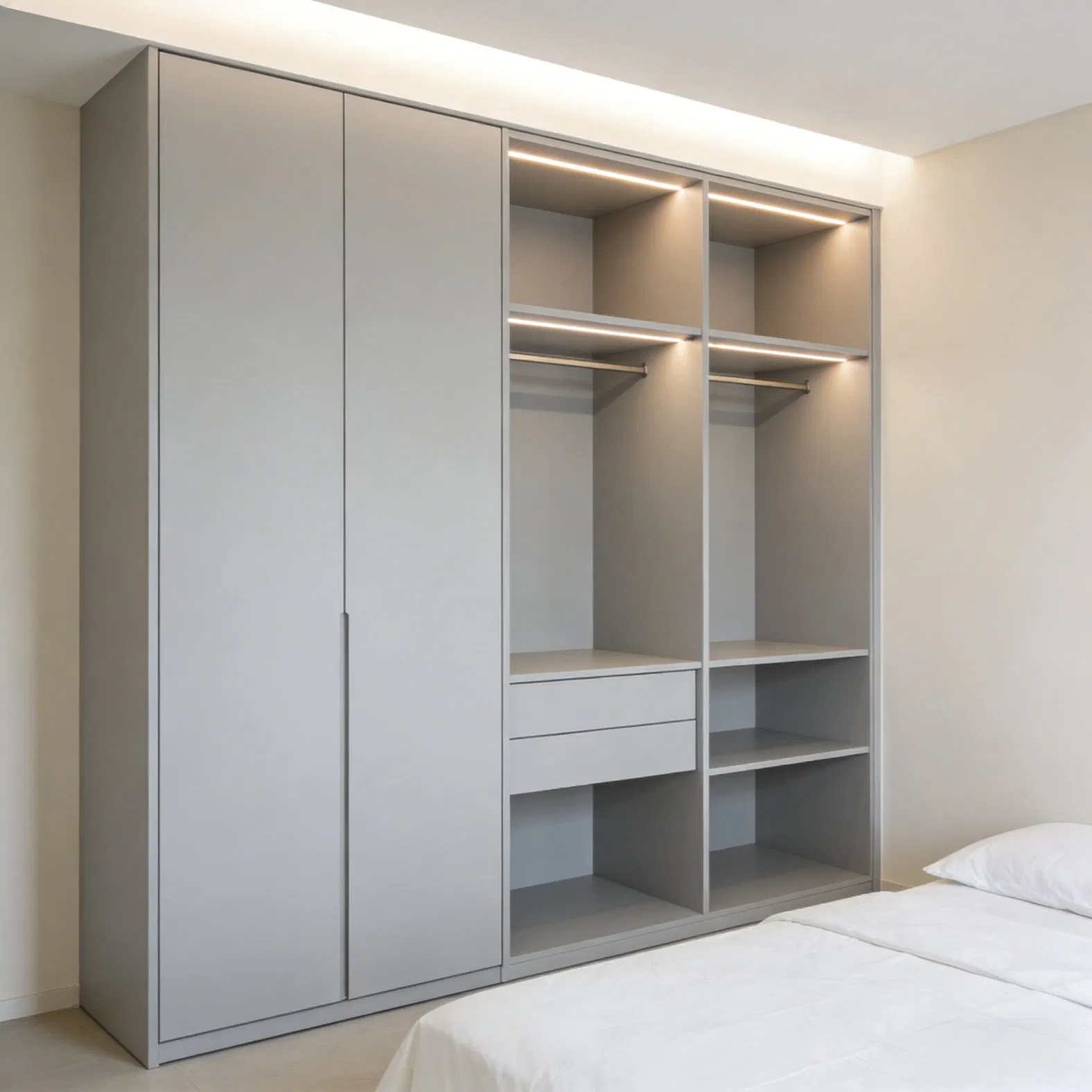 Modular Wardrobe Closet System for Modern Bedroom Furniture
