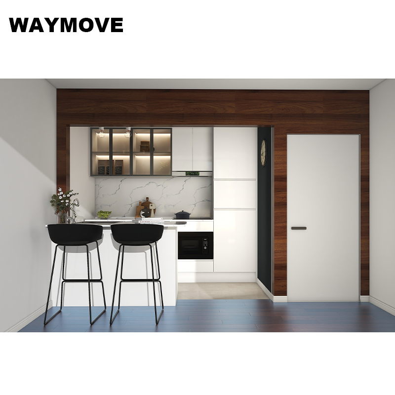 Premium PVC Coated Kitchen Cabinets with Waterproof Aluminum Frame