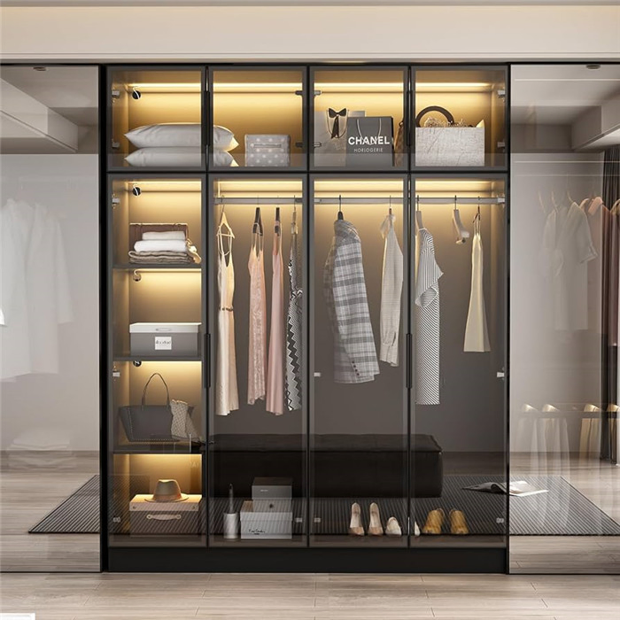 Ace Customized Wall Closet Sliding Mirror Door System Walk in Closet Home Furniture Wardrobe
