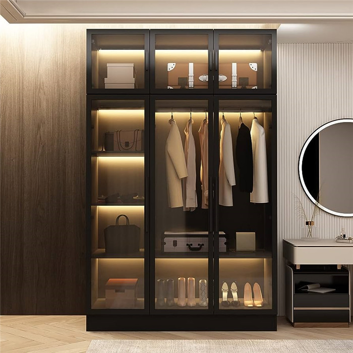 Ace Customized Wall Closet Sliding Mirror Door System Walk in Closet Home Furniture Wardrobe