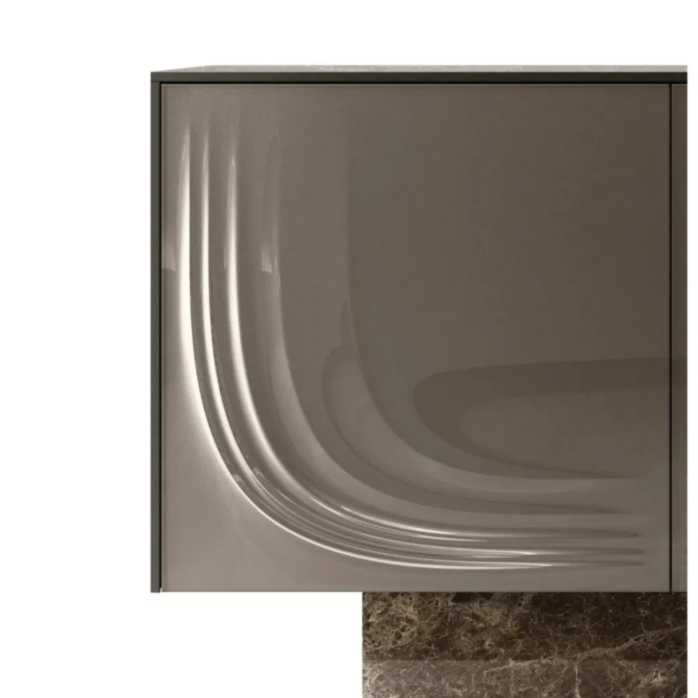 Luxury and High-End Aluminum Frame Glass Design Kitchen Cabinet for Apartment and Restaurant Kitchens