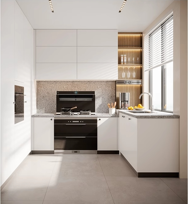 Custom Furniture Prefabricated Complete Modular Handleless Modern Rta Kitchen Cabinet Luxury