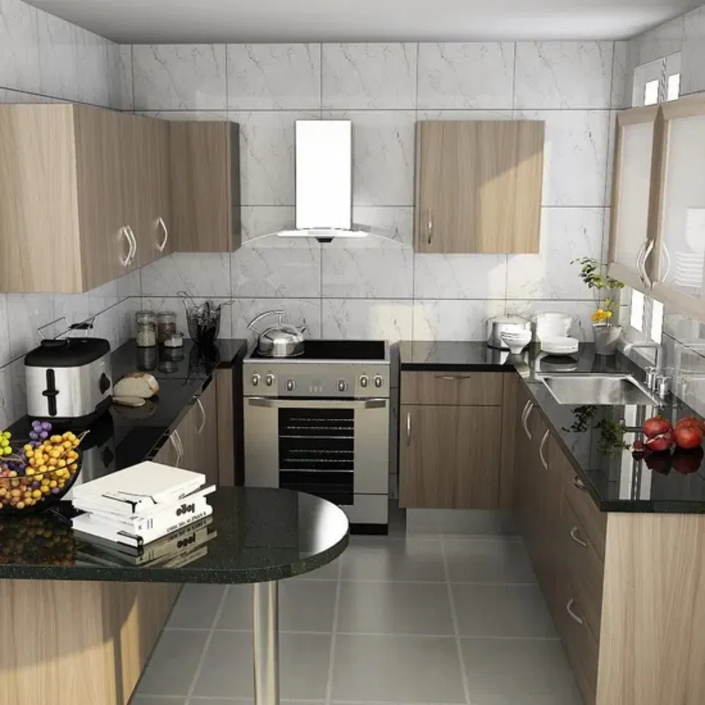 Compact RV Kitchen Cabinet with Aluminum Frame and Fittings