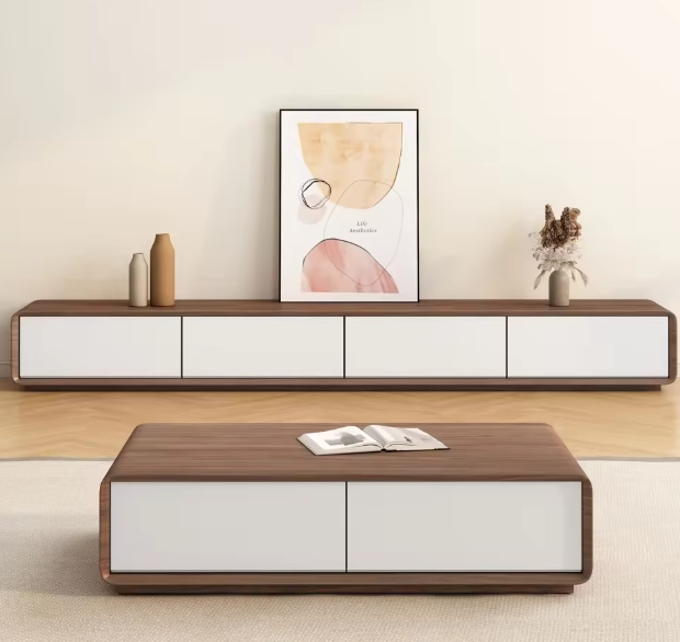 Modern Design Solid Wood Modular Living Room Cabinet Stand TV Cabinet Home Craft Storage Unit TV Cabinet