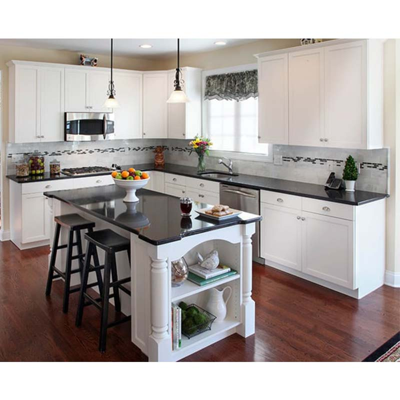 Custom Wooden Kitchen Cabinets American Style Shaped Doors Modular Melamine Cabinets