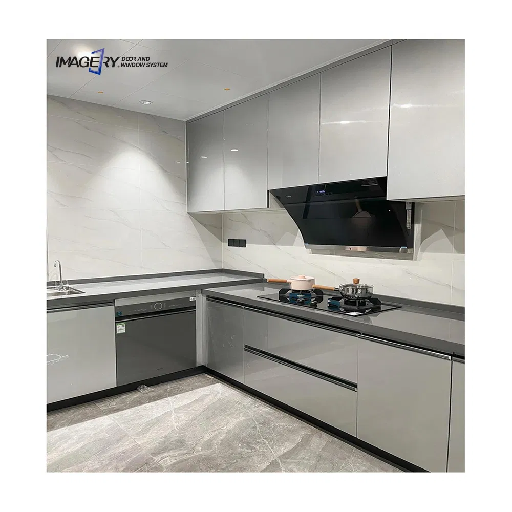 Modern Design Waterproof Aluminium Frame Kitchen Cabinet for Home
