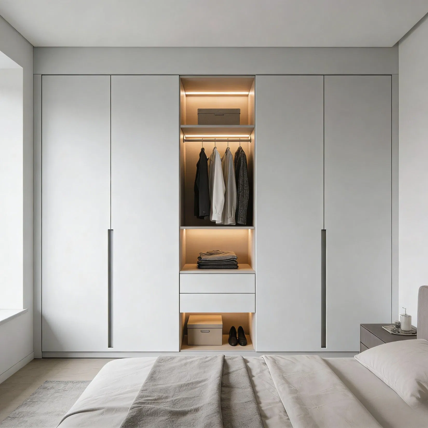 Modular Wardrobe Closet System for Modern Bedroom Furniture