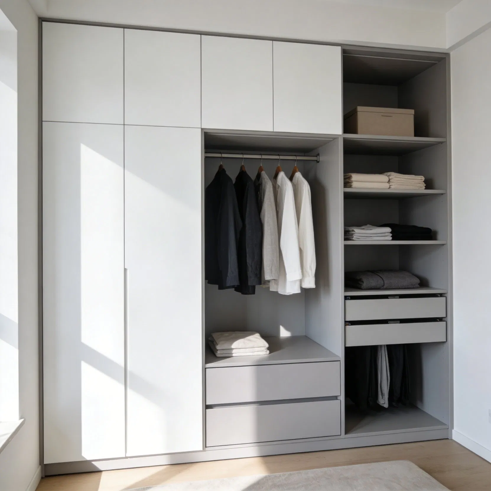 Modular Wardrobe Closet System for Modern Bedroom Furniture