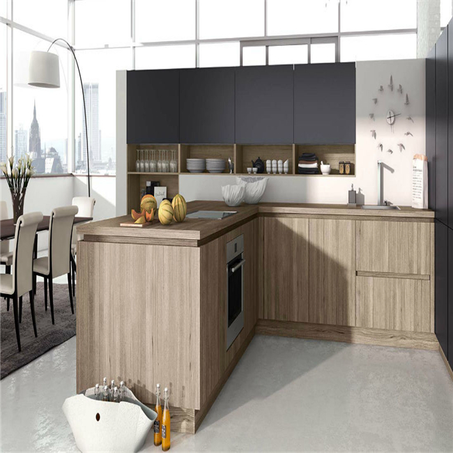 L Shaped Hanging System Storage Wooden Set Modular Kitchen Cabinets