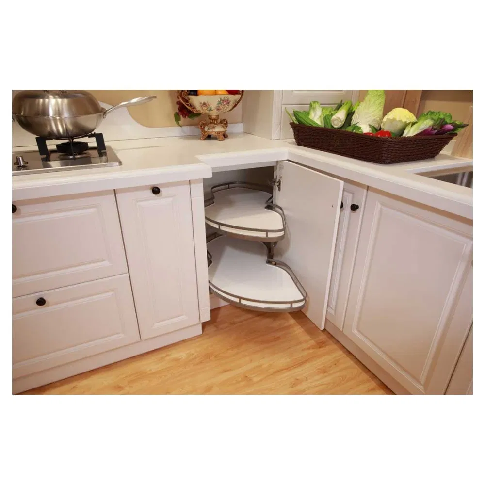 Home Furniture White Lacquer Finish Handleless Design Kitchen Cabinets with Kitchen Island Basic Customization