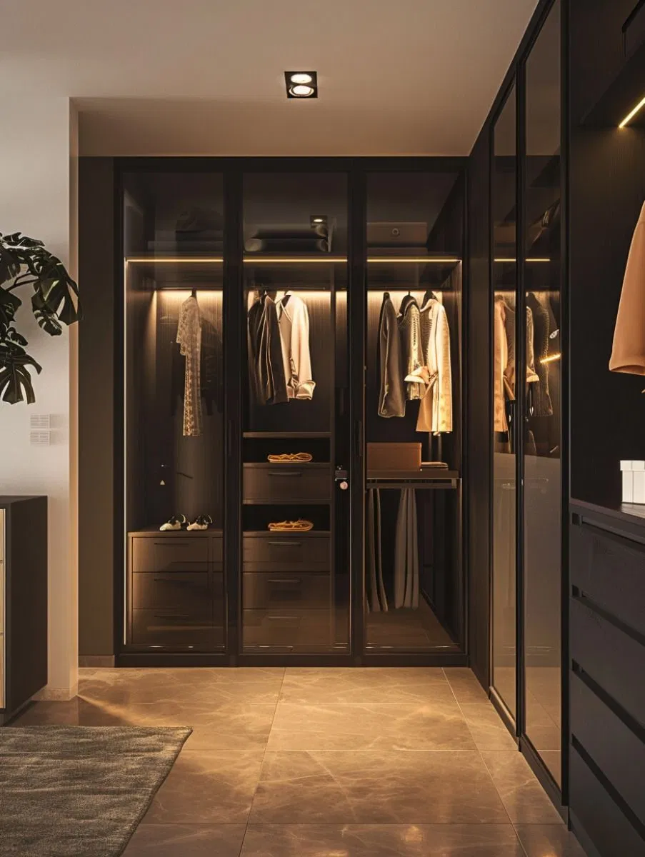 L-Shaped Closet System Expandable with Additional Units Adapt Walk in Closet